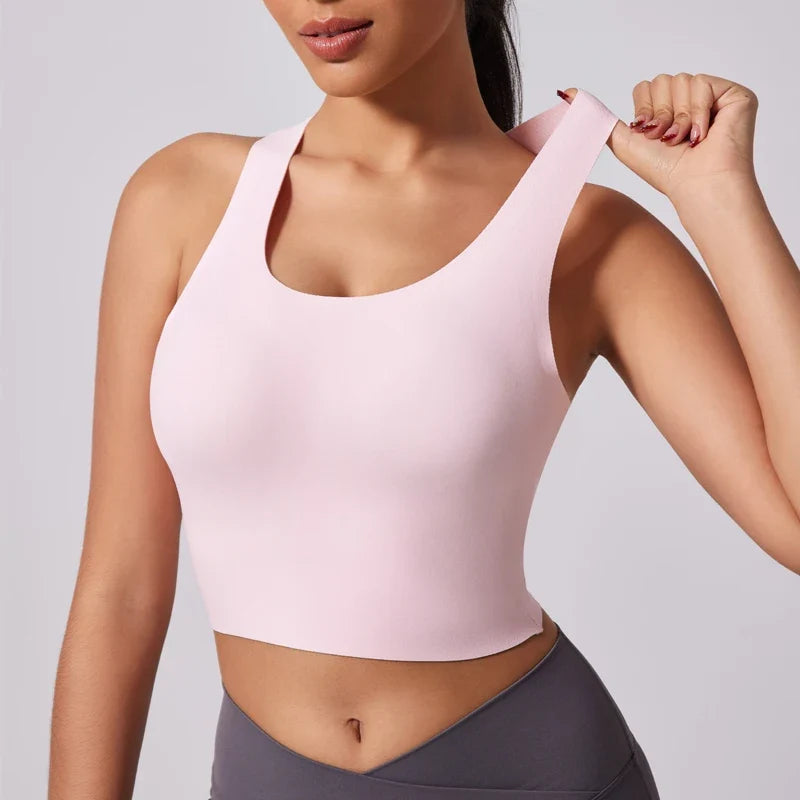 DIAS FIT JOY Wide shoulder strap cross sports vest comfortable shockproof yoga bra fixed chest pad beautiful back fitness Gym