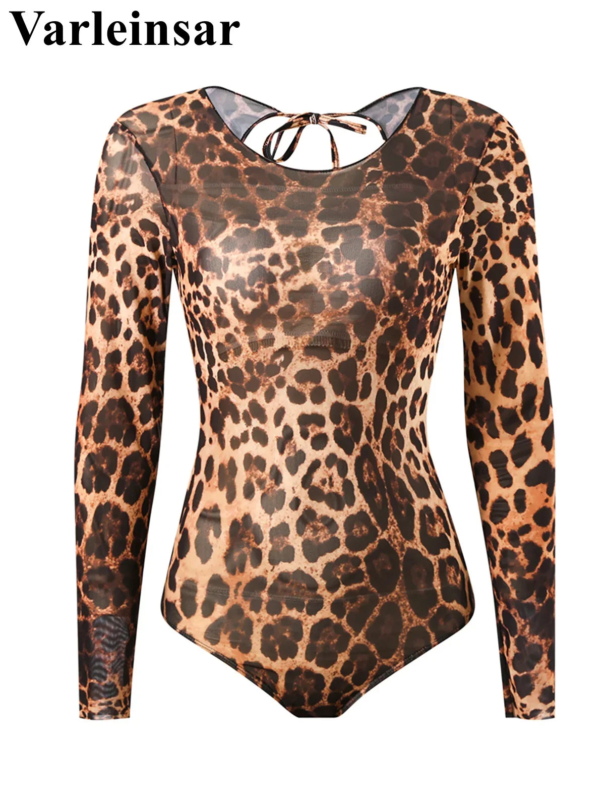 S - XXL 2026 With Pants Long Sleeve Leopard Women Swimwear One Piece Swimsuit Female High Leg Cut Bather Bathing Suit Swim V7349