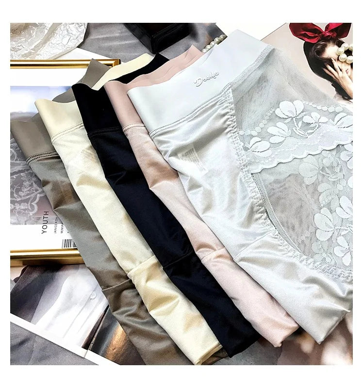 Lace large size high waist underwear women's butt lifting breathable briefs