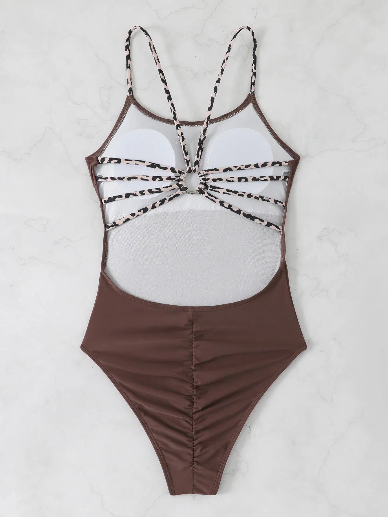 2026 Leopard Swimsuit One Piece String Backless Monokini Swimwear Women Sexy Bathers Bathing Swimming Swim Suit Female Beachwear