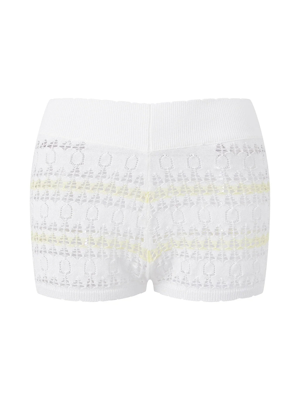 Summer Women's Knit Mini Shorts Elastic Waist Skinny Striped Print Micro Shorts Casual Daily Club Short Pants Beach Cover-ups