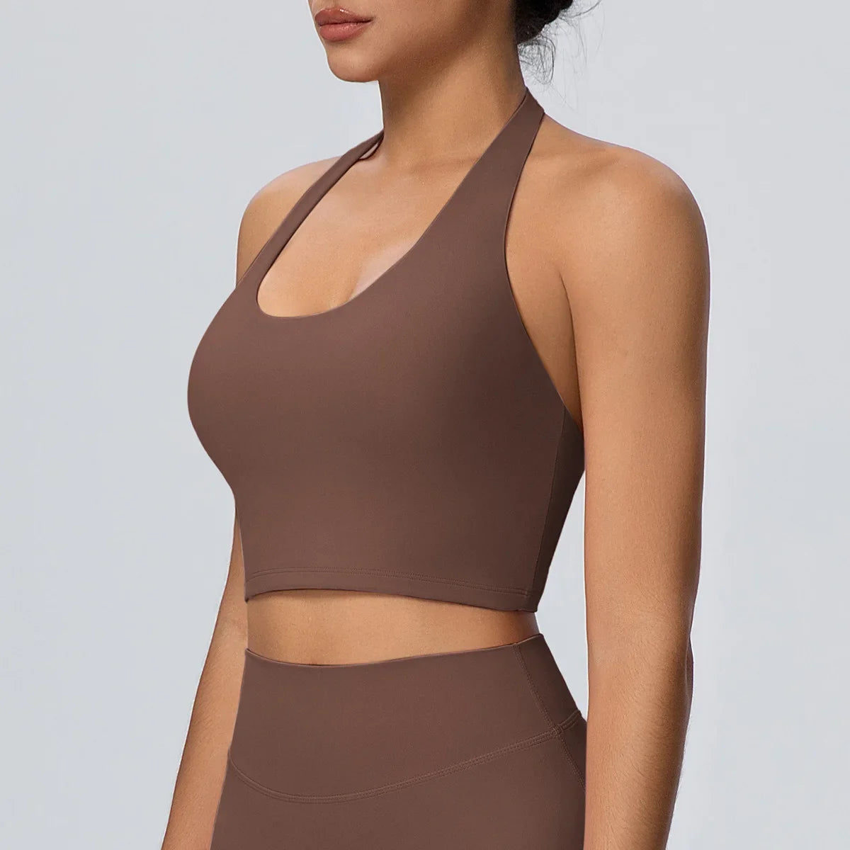 Sexy Gym Women's Sports Bra Breathable Hanging Neck Backless Sports Bra Women's Comfortable Exercise Pilates Training Yoga Top