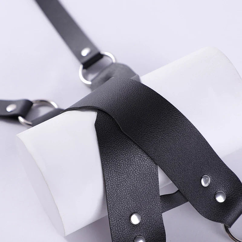Solid Color Leather Mask Anime Glasses Women'sexy Accessories Exotic Style Adjustable Masks PU Blindfold Game For Adult Couples