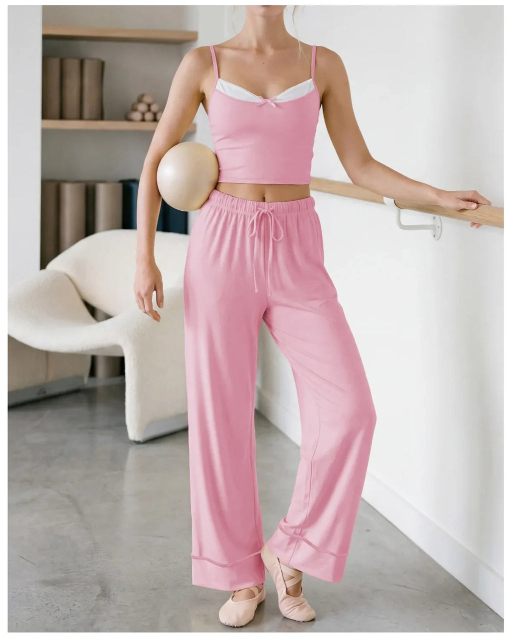Color-block Fake Two-piece Yoga T Shirts Women Thin Straps Bow Padded Slim Sports Camisole Gym Running Training Fitness Tank Top