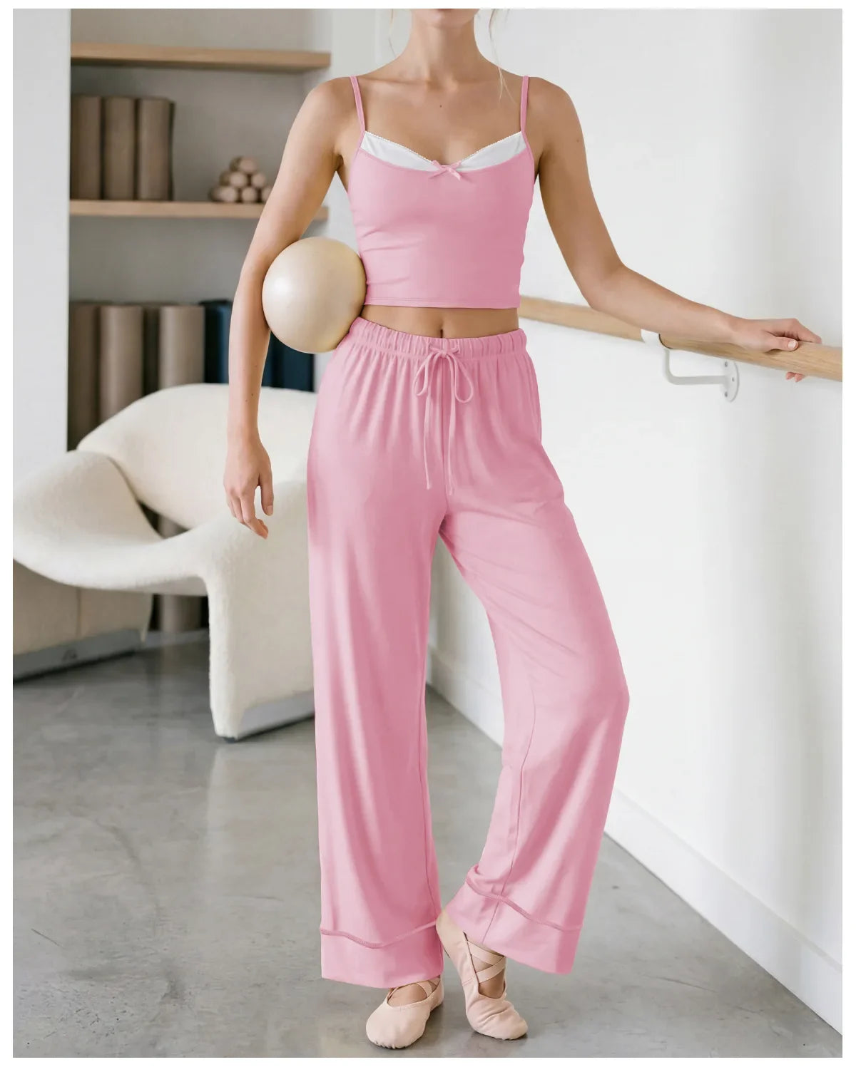 Color-block Fake Two-piece Yoga T Shirts Women Thin Straps Bow Padded Slim Sports Camisole Gym Running Training Fitness Tank Top
