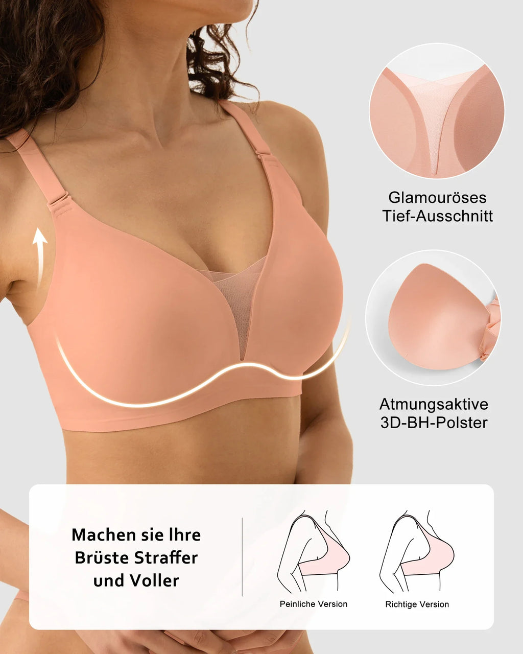7pcs Women's Bras Seamless Push Up T-Shirt Bralettes Wireless - Multi-Color, Breathable Padded, Everyday Comfort