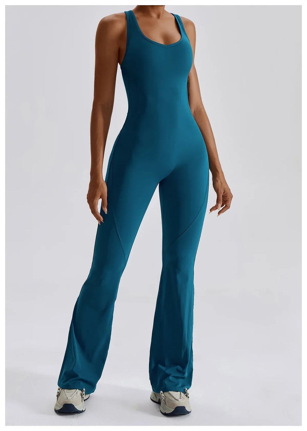 Women Fitness Bodysuit Backless One Piece Yoga Set Jumpsuit Sports Gym Workout Clothes Tights Active Wear Slim Playsuit Female