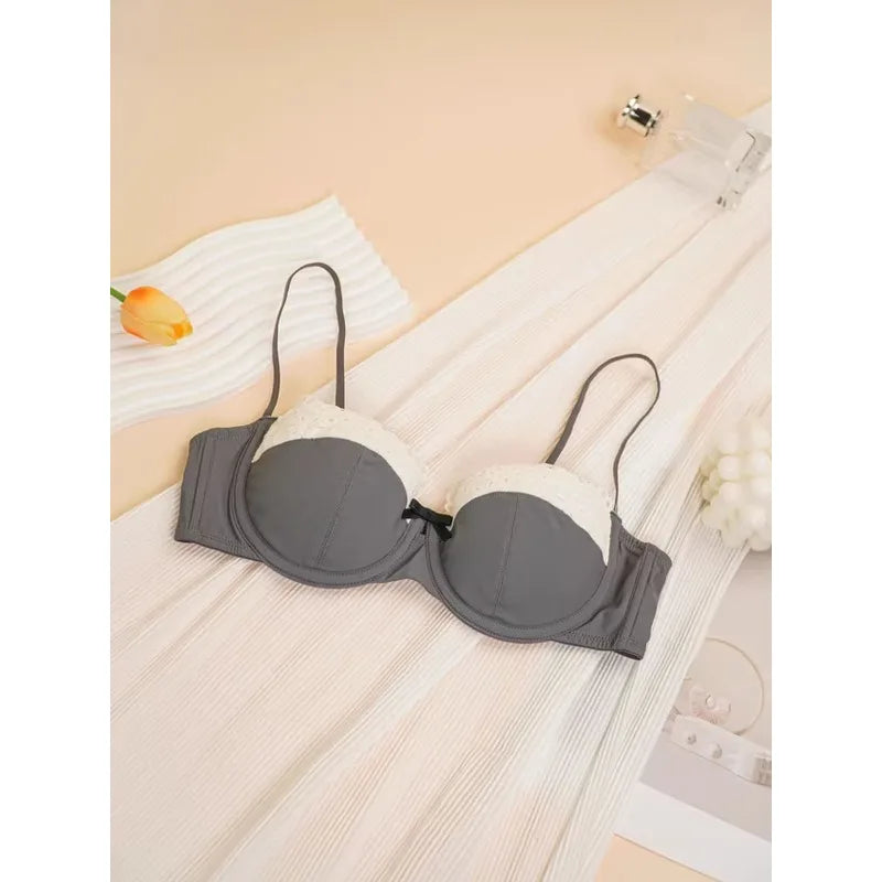 Sophisticated Sensual Lace Lingerie Women's Summer Bralette for Small Breasts Natural Shape, No Empty Cup Beautiful Back Bra Set