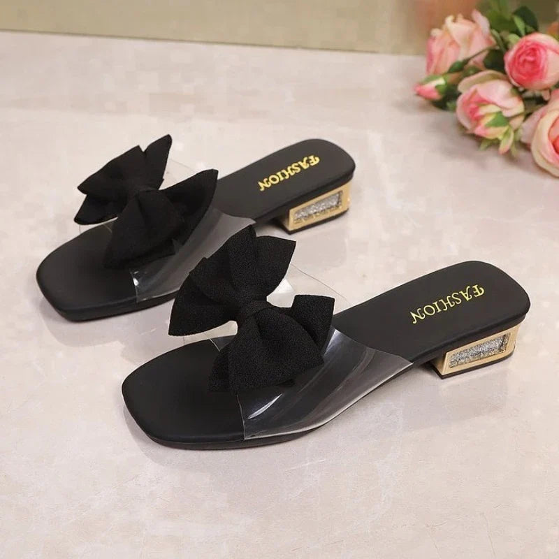 2026 Women High Heel Sandals Rhinestone Luxury Flat Heel Slippers Plus Size Designer  Shoes Outdoor