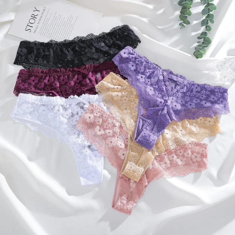1Pcs Women Cotton Lingerie Sexy Thong Soft Fashion Panties Femme Design Underwear Pantys Underpant Lingerie Lace Intimates S-XL