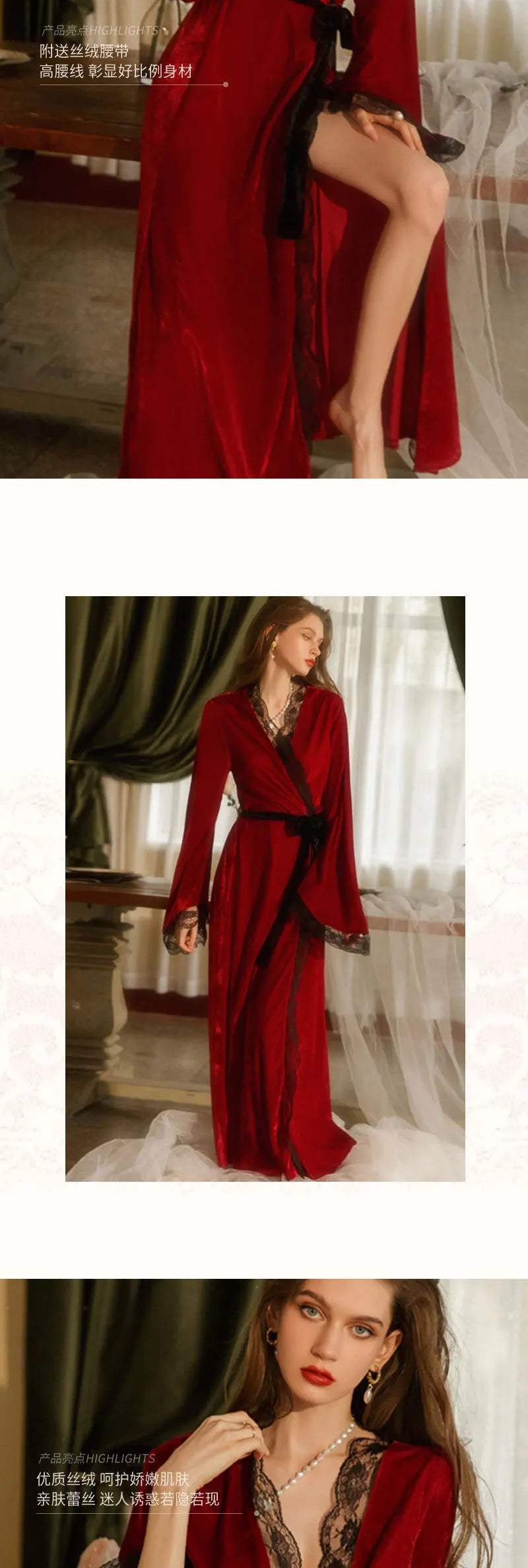 Ultra Long Morning Dress Gown Autumn Winter Velour Sleepwear Women Warm Bathrobe Kimono Sexy Lace Trim Nightgown Bride Homewear