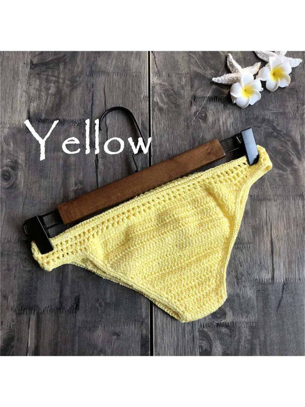 S - XL 9 Colors Crochet Knitted Bikini Bottom Swim Brief Women Swimwear Female Bather Brazilian Tanga Panties Underwear V4195