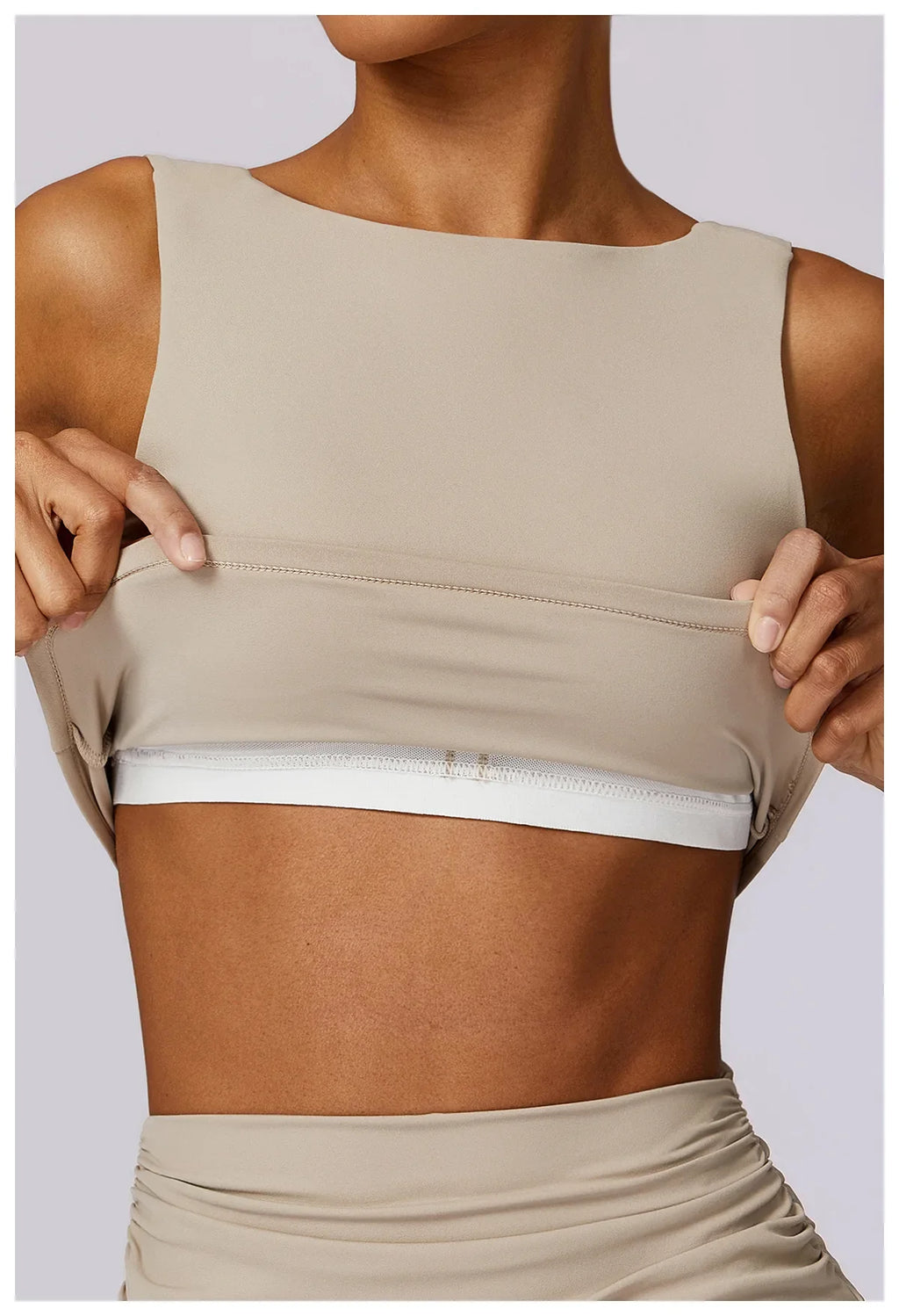 NCLAGEN Running Sports Bra Women High Support Open Back Yoga Breathable Slim Fit Fitness Pilates Tank Top With Removable Pads