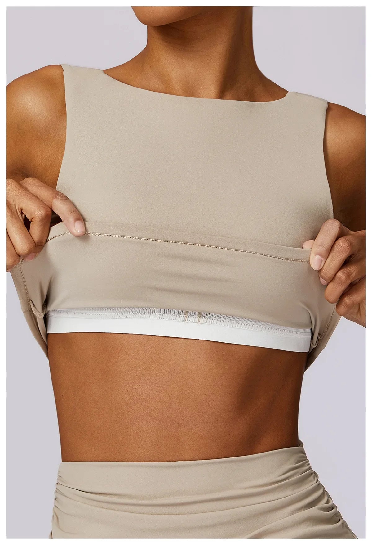 NCLAGEN Running Sports Bra Women High Support Open Back Yoga Breathable Slim Fit Fitness Pilates Tank Top With Removable Pads