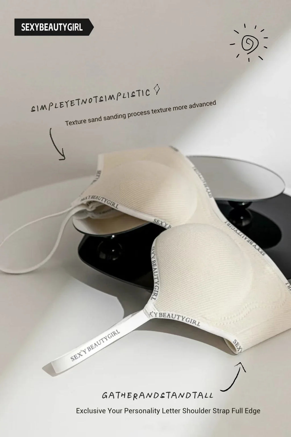 Deep V Knitting Bra Women's Underwear Small Chest Sexy Push Up Lingerie Seamless Bra for Women Bra Thick Bralette 32-38AB