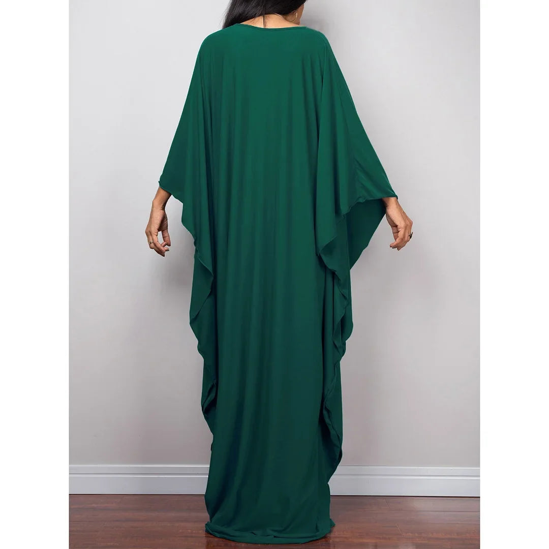 Greek Goddess Long Dress Batwing Sleeve Tunic Beach Cover Up Cover-ups Beach Dress Beach Wear Beachwear Kaftan Maxi Dress V4427