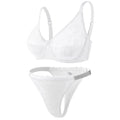 Women's Bra & Briefs Sets Seamless Bras For Ladies Lace Thong Underwear Plus Size Brassiere Sexy Lingerie Set BH Top