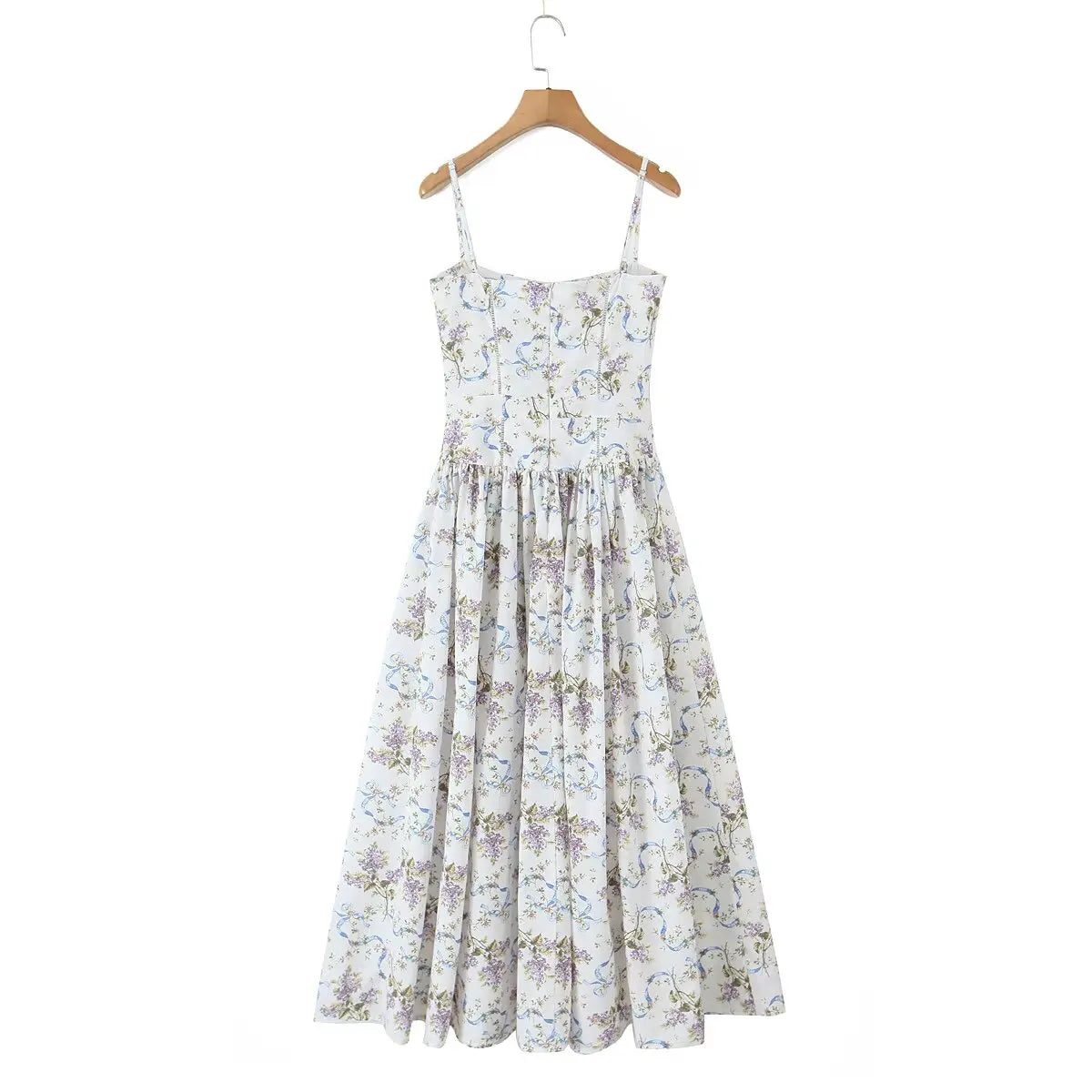 Summer Spring Floral Printed Women's Dress Elegant Retro Boho Party Dresses Elegant Vinatge A-line Maxi Vestidos 2025 New In
