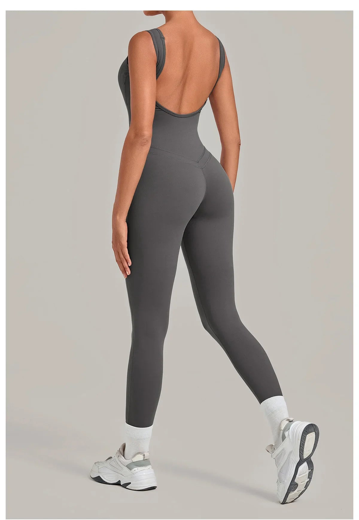 Summer Tight Yoga Jumpsuit Women Hollow Out Exposed Back Fitness Clothing Outwear Gym Running Workout Sports One Piece Suits