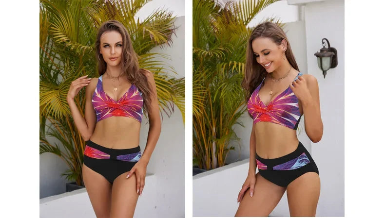 Fashion Swimsuit Set Women's Bikini Sets Sexy Summer Beach Holidays Two Piece Swimwear Swimming Clothing Beachwear