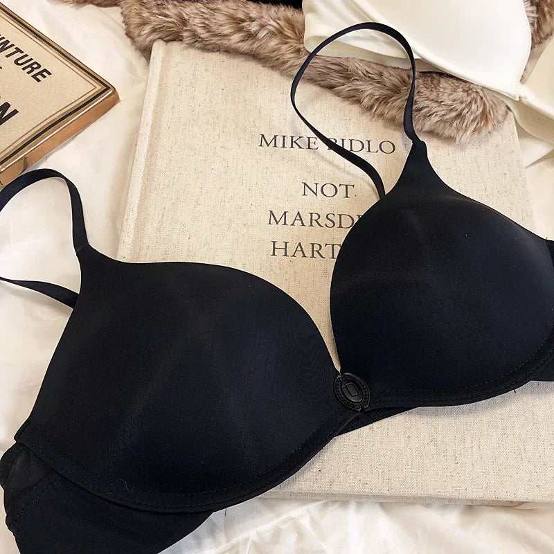 MOYISU Sexy Wireless Minimizer Bra - Seamless Backless Bralette for Large Chest, Anti Sagging Front Closure Breathable Comfort