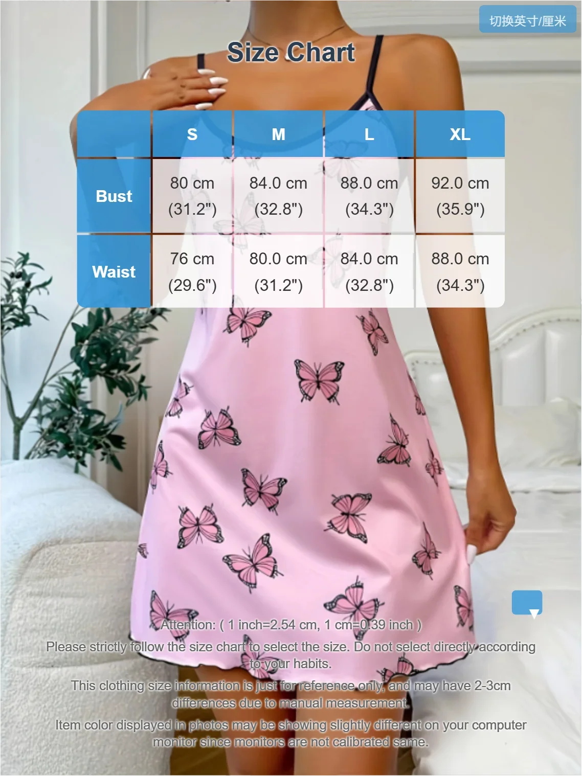 Women Butterfly Print Spaghetti Strap Nightgown Sexy Slip Sleep Dress Summer Pajama Dress Ladies Loungewear Nightwear Sleepwear