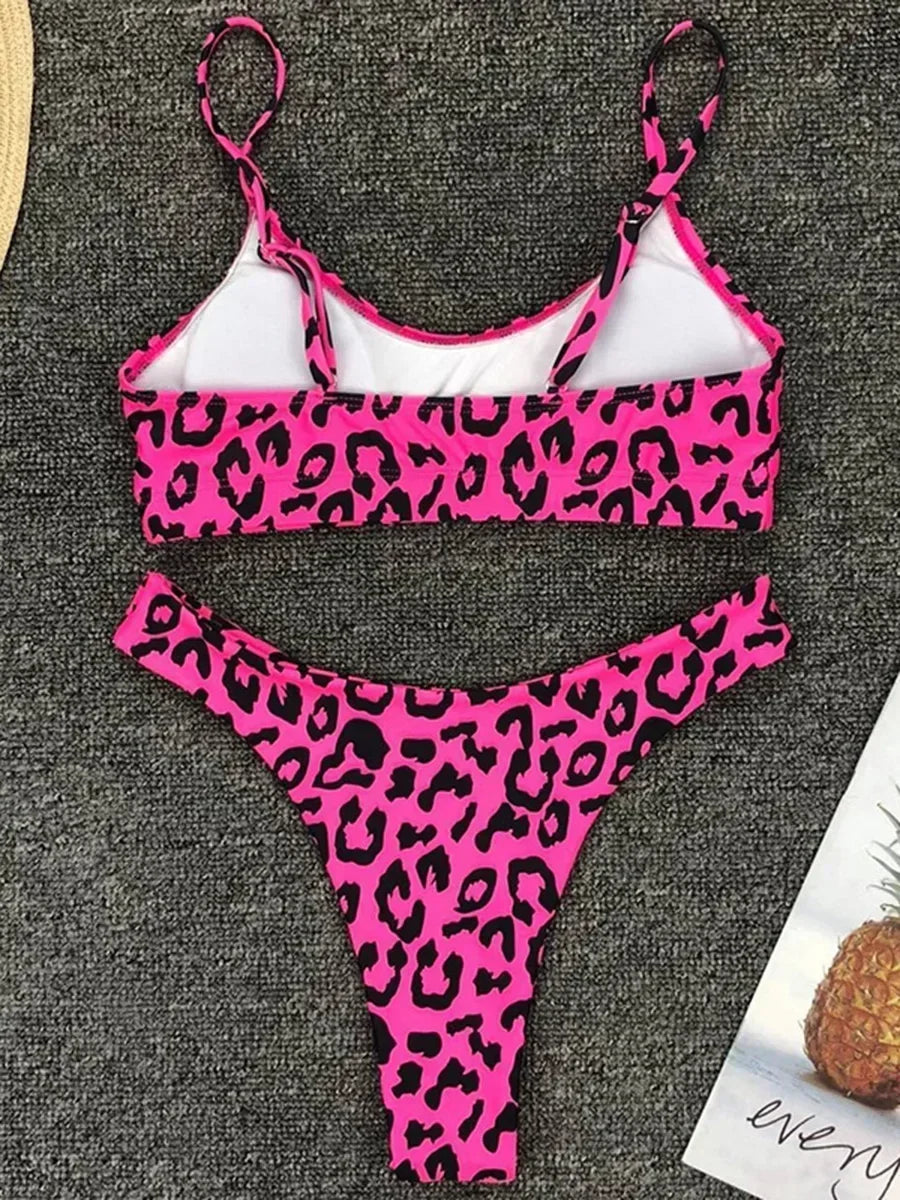 2026 Snake Leopard Brazilian Bikini Female Swimsuit Women Swimwear Two Pieces Bikini Set High Cut Bathing Suit Swim Beach Wear