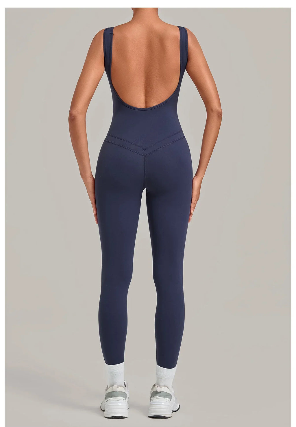 Summer Tight Yoga Jumpsuit Women Hollow Out Exposed Back Fitness Clothing Outwear Gym Running Workout Sports One Piece Suits