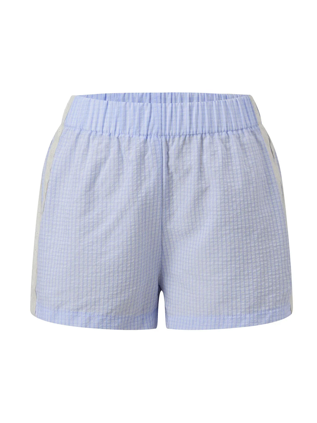 Women's Loose Shorts Elastic Waist Plaid Print Wide Leg Short Pants Summer Casual Daily Beach Athletic Wear