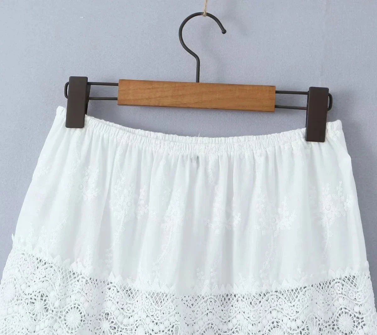 Lace Skirt Set Dress Summer Women Beach Holiday Sexy Cotton Matching Set Outfits Spring White 2 Pcs Vestidos Female Set 2025
