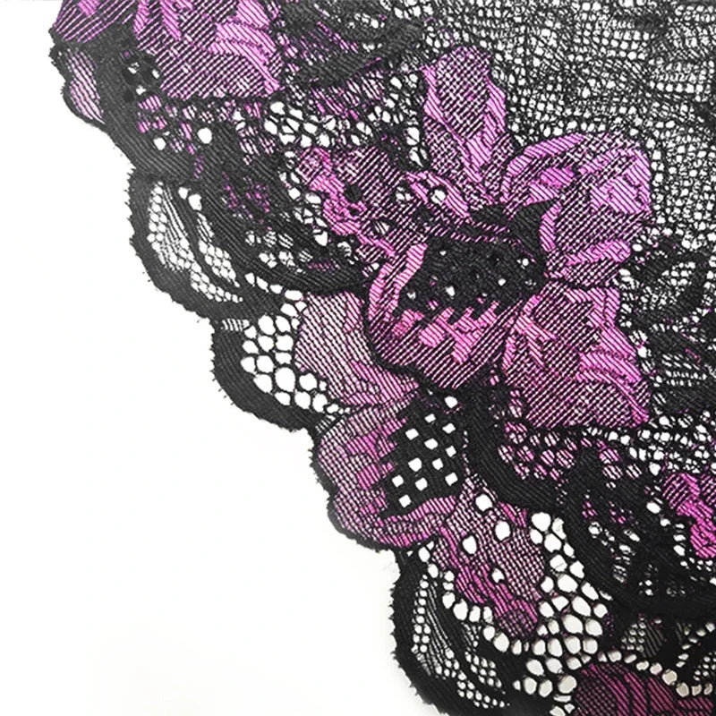 5pcs Lace Sexy Women Panties Mid Waist Perspective Floral Ladies Briefs Breathable Comfortable Female Underwear
