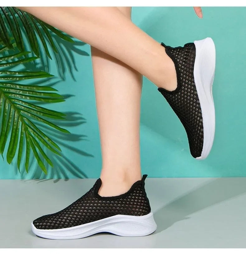 2026 New Women's Summer Breathable Mesh Flat Shoes Women's Shoes Casual Sneakers Shoes,
