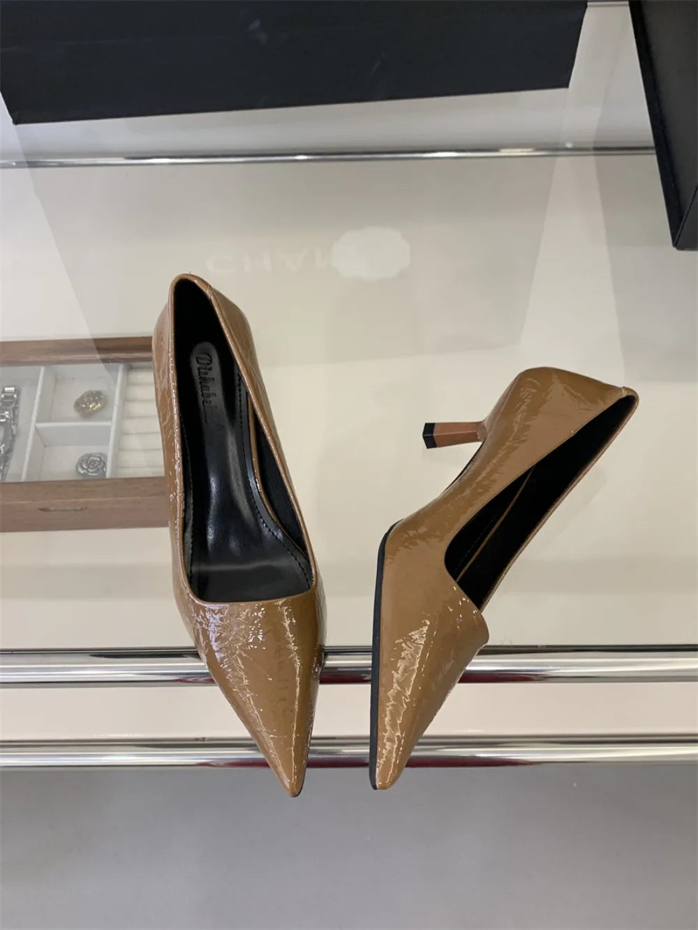 2026 Spring New Women Pointed Toe Shallow Pumps Slip on Shoes French Shallow Heel Elegant Dress Pumps OL Dress Party Shoes Mujer