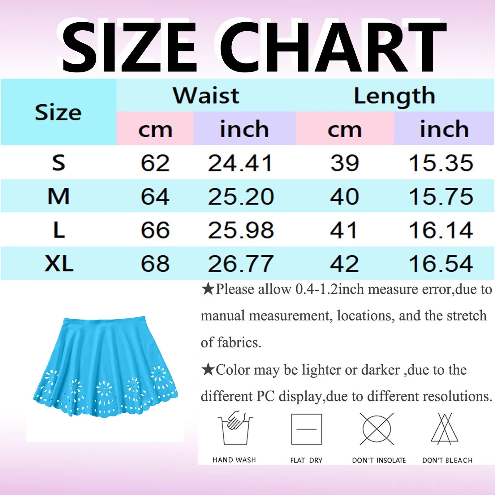 Women Solid High Waist Swim Skirts Hollow Out Floral Cutout Scalloped Hem A Line Bikini Cover Up Skirt Vacation Pool Beachwear