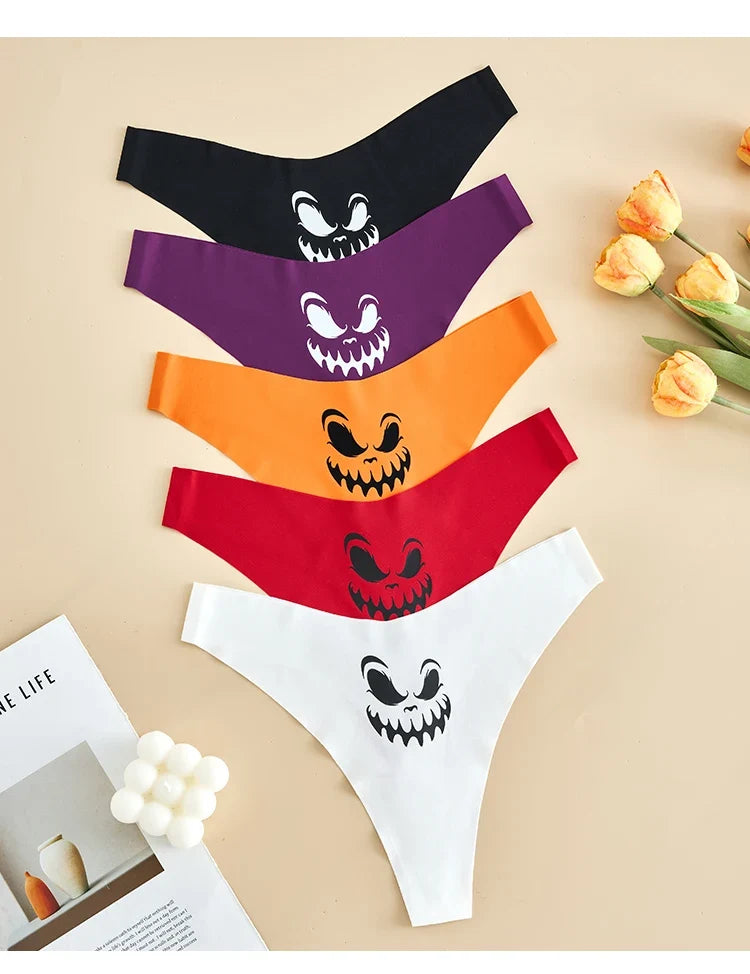 Girls Briefs Seamless Grimace Women Panties Sexy G String Ice Silk Underwear T Back Sports Yoga Thong Traceless Plus Size S-XL