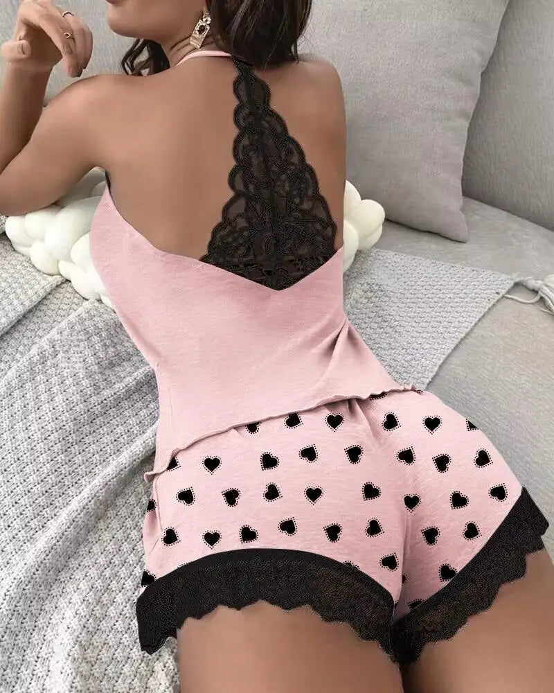 Casual milk silk sexy pajamas underwear shorts home clothes set