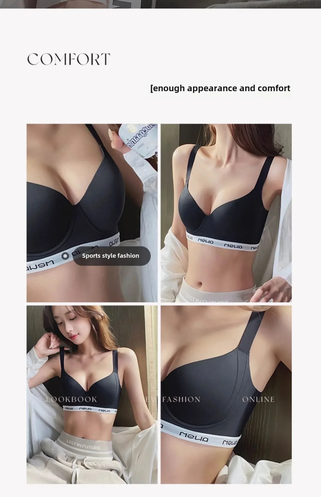 MOYISU Adjustable Anti-Sag Bra for Women, Big Bust Minimizer Wireless Bralette Lightweight No Spillage Comfort Plus Size Summer