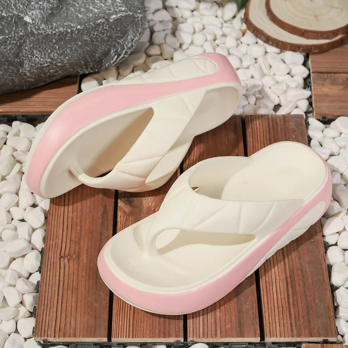 2025 Women Indoor Beach Flip Flops Summer Platform Shoes Soft EVA Girls Home Street Slippers Thick Sole Female Fashion Sandals
