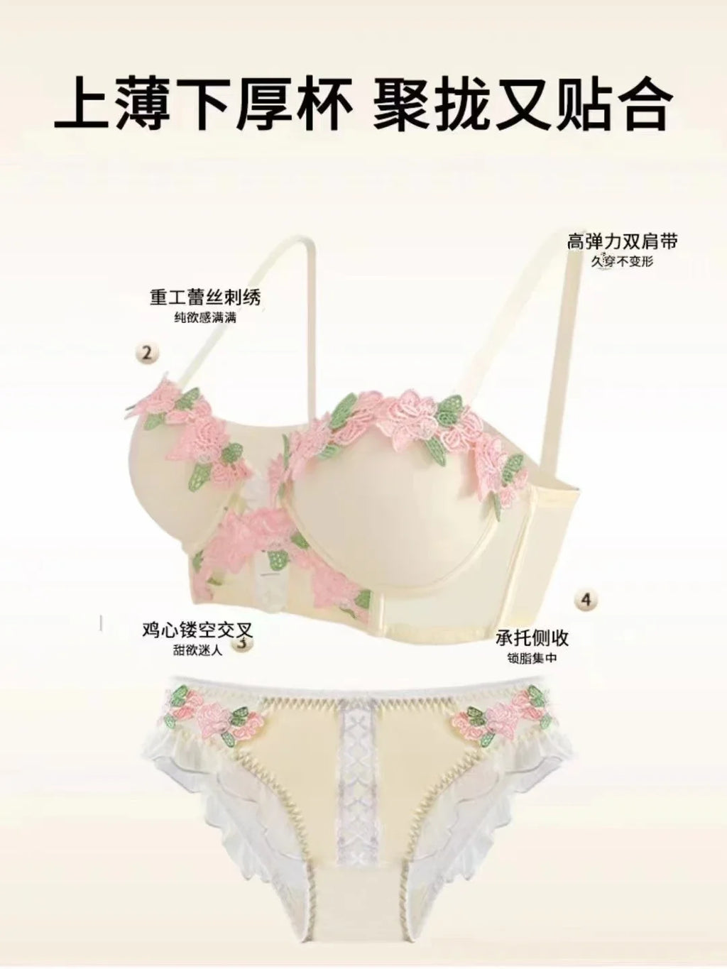MOYISU London Anime Bralette - Delicate Wireless Bra for Set Teens, Japanese Summer Underwear Small Bust Close-Fit Subtle Allure