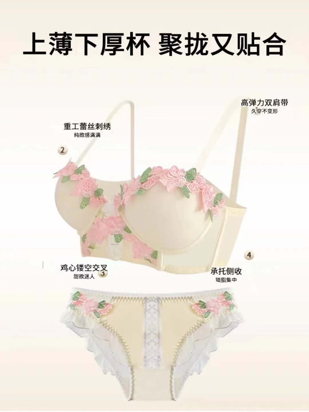 MOYISU London Anime Bralette - Delicate Wireless Bra for Set Teens, Japanese Summer Underwear Small Bust Close-Fit Subtle Allure