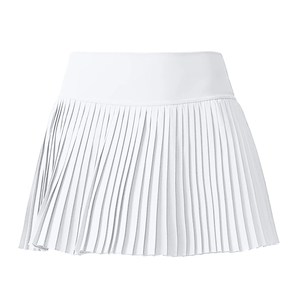 Summer Women Tennis Pleated Skirt With Inner Lining High Waist Double Layer Design Sport Sexy Fitness Yoga Skirts With Pockets