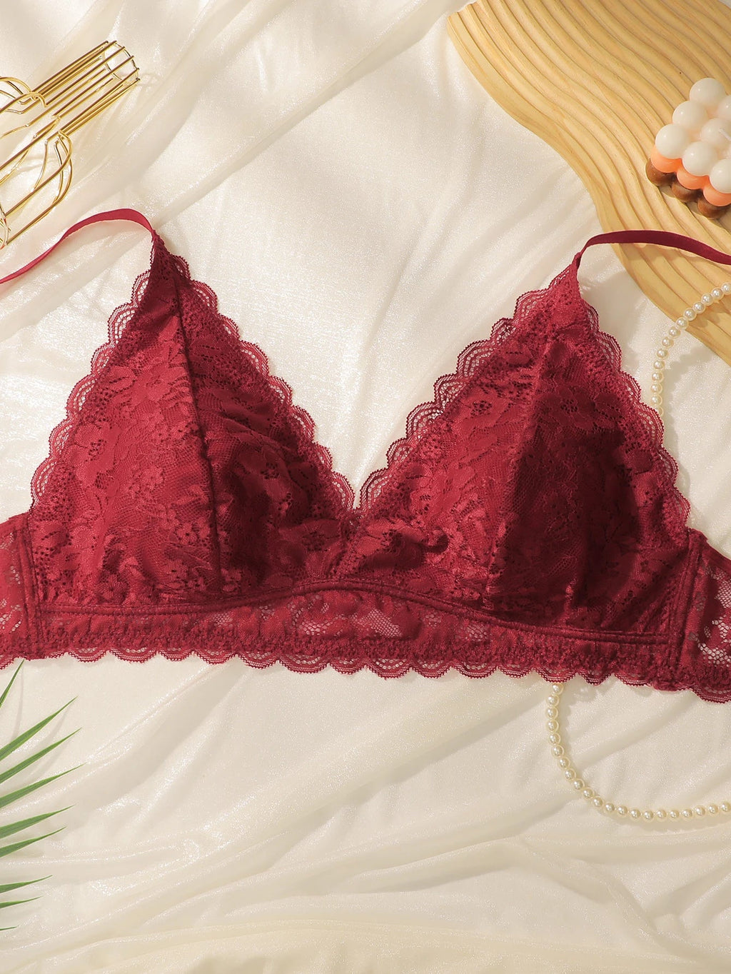 Women's sexy lace plus size bra without steel rin gathered push up straps adjustable breathable close fitting underwear MR2608