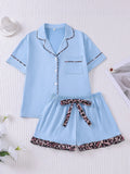Women's Sleepwear 2026 New Summer Comfortable Pajamas Sets for Women Lapel Homewear Short Sleeve Shorts Set Pijamas Pajamas Set