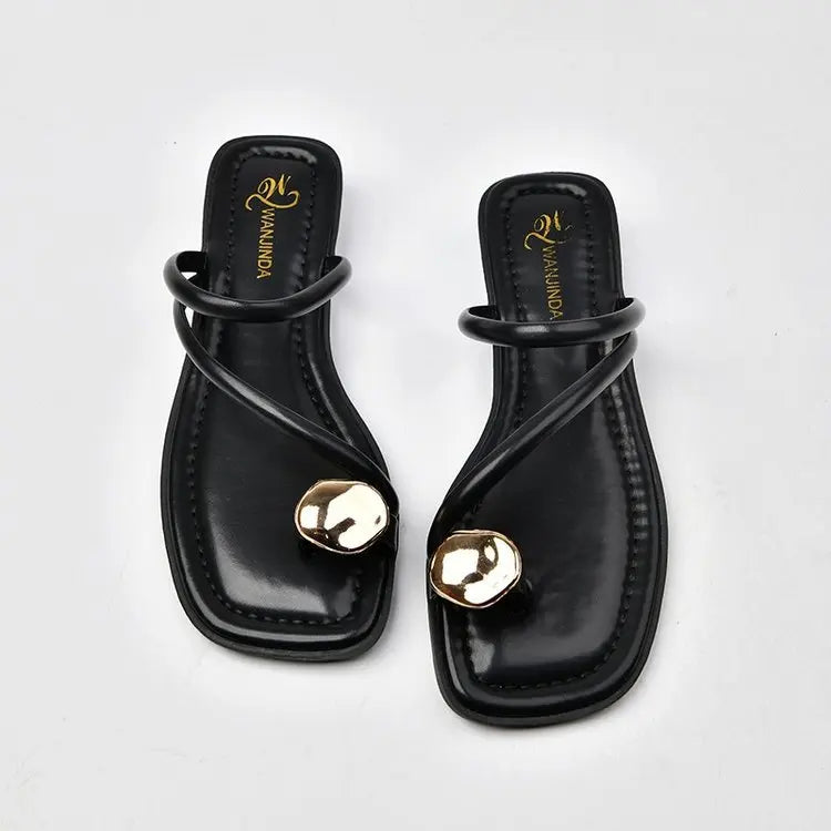 Beach Flip Flop Clip Toe Women Flats Slippers Shoes Outdoor Casual Ladies Low Heel Slides