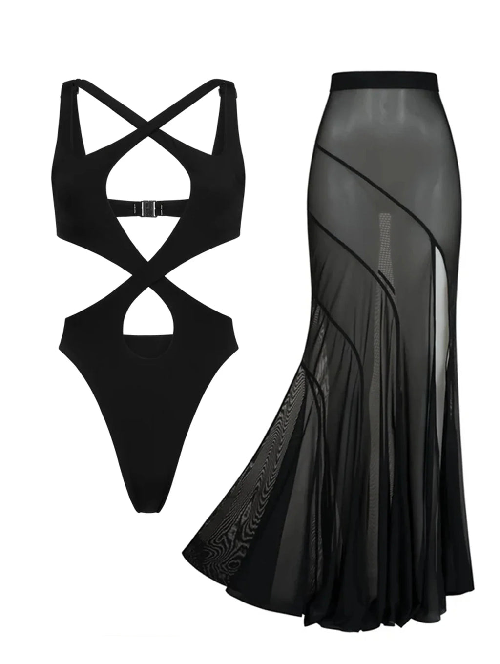Buckle Off Shoulder Bikini With Skirt Women Swimsuit 2026 Trend Biquini Swimwear Lady Holiday Bath Suit Female Beachwear Outfits