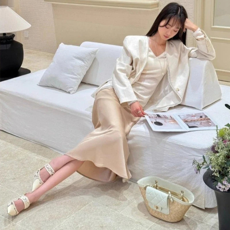 Women Solid Color High Heels Summer Pointed Toe Non-slip Sandals  Fashion Sexy Comfortable Outside Shoes
