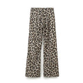 Foridol Leopard Print Wide Leg Long Pants Women Spring Summer Straight Fashion New Pants Zip Casual Female Pantalones 2025