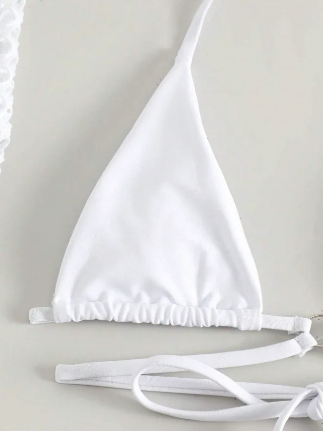 3 Pieces Triangle String Thong Bikinis 2026 Swimwear Female Sexy Brazilian Swimsuit Women Bathers Bathing Swimming Swim Suit
