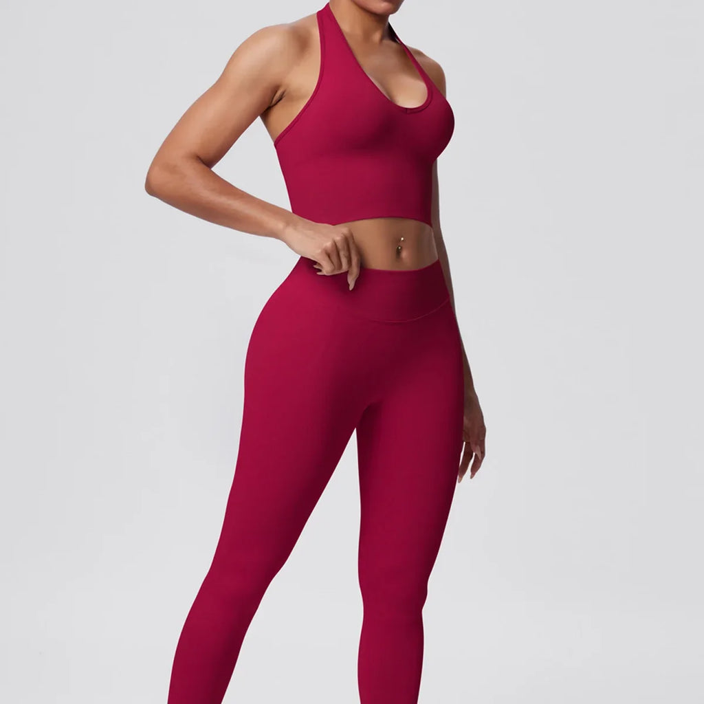 2pcs Yoga Set Gym Outfits Clothes Athletic Wear Yoga Suits For Women Fitness Set Tracksuits Sports Bra Gym Leggings Sportswear