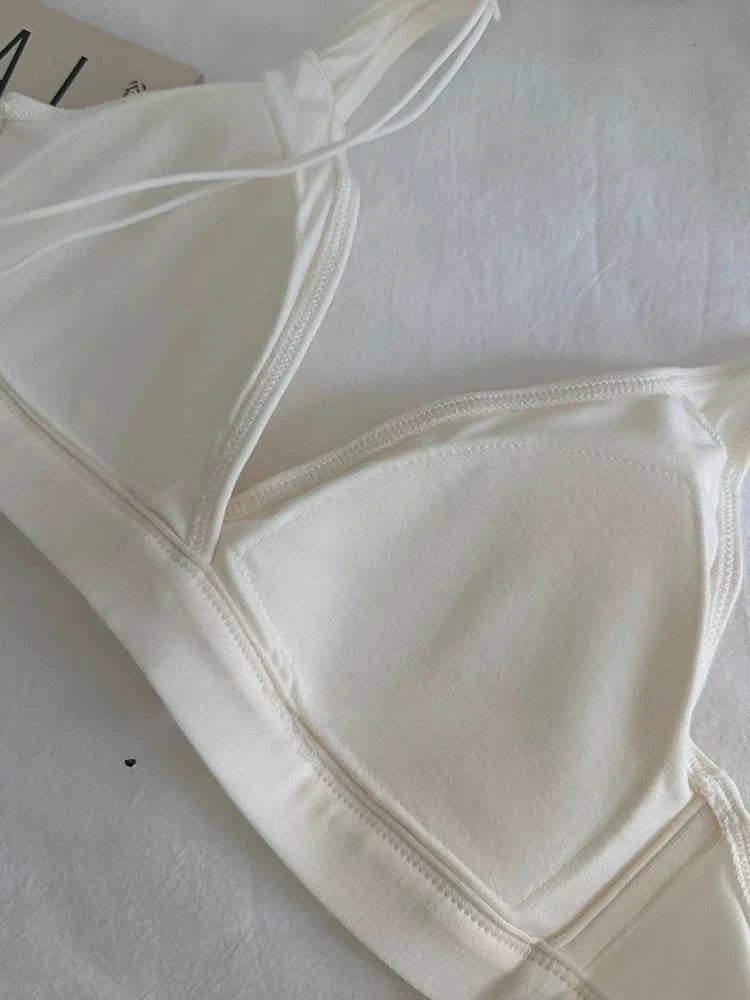 MOYISU French Triangle Cup Micro Push-up|Large & Small Breast|Sexy Nude Lightweight Skin Bra Cover Summer Comfort Fit